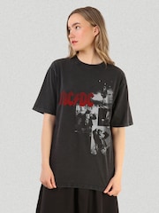 Supacult Black ACDC Photo Collage Music T-Shirt - Image 2 of 4