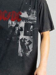 Supacult Black ACDC Photo Collage Music T-Shirt - Image 3 of 4