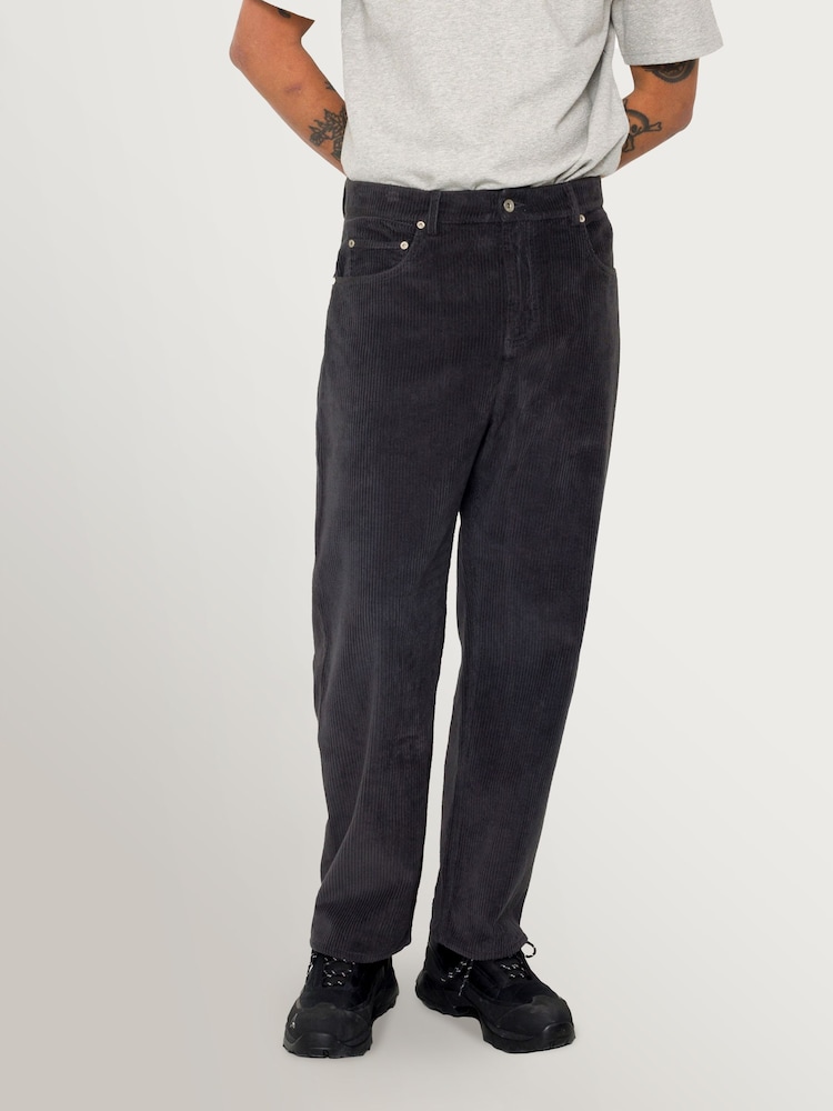 Folk Grey Chunky Cord Barrel Leg Trousers - Image 2 of 13 Folk Grey Chunky Cord Barrel Leg Trousers - Image 2 of 13