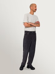 Folk Grey Chunky Cord Barrel Leg Trousers - Image 3 of 13