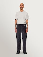 Folk Grey Chunky Cord Barrel Leg Trousers - Image 6 of 13