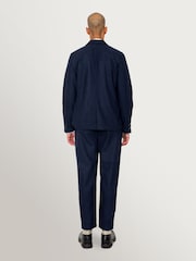 Folk Blue Melange Wool Assembly Blazer - Image 3 of 15