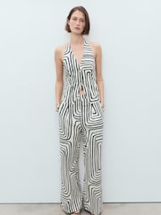 Mango White Pattern Trousers - Image 1 of 6