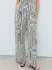 Mango White Pattern Trousers - Image 2 of 6