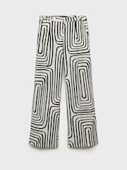Mango White Pattern Trousers - Image 4 of 6