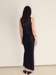 Mango Black Linen Blend Waistcoat - Image 2 of 10