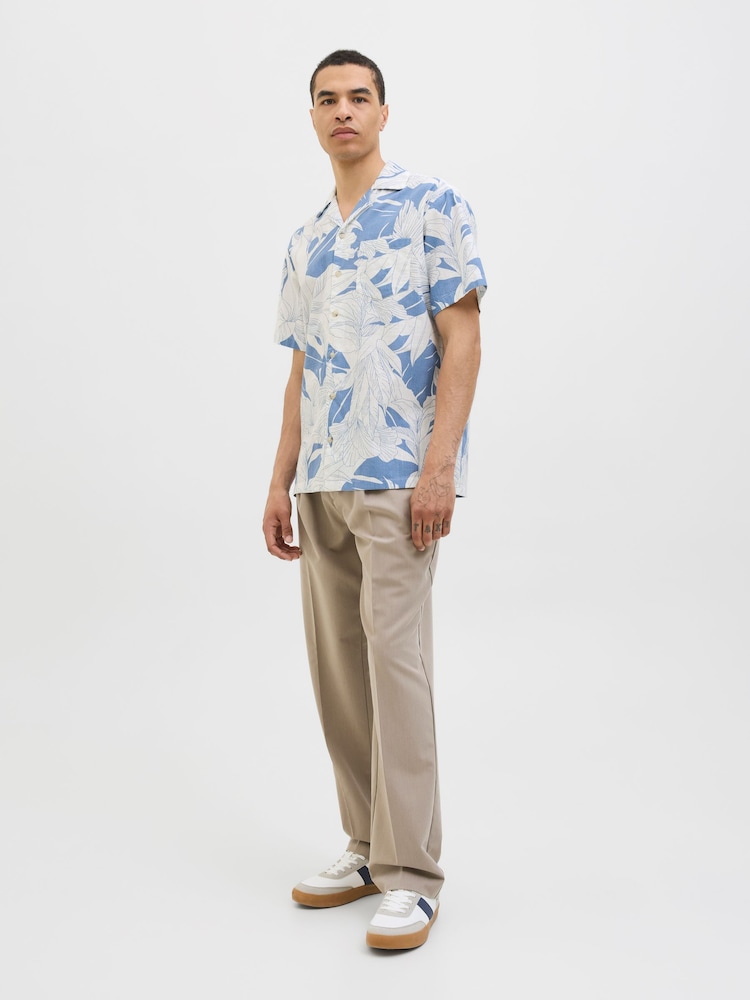 JACK & JONES Blue Floral Print Resort Shirt - Image 1 of 5 JACK & JONES Blue Floral Print Resort Shirt - Image 1 of 5