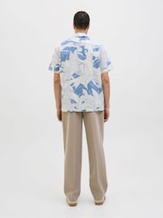 JACK & JONES Blue Floral Print Resort Shirt - Image 2 of 5