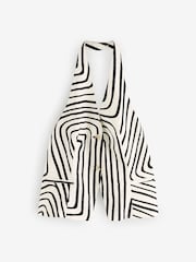 Mango White Pattern Halter Neck Waistcoat - Image 3 of 3
