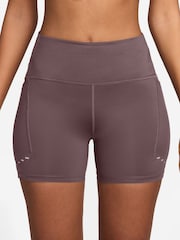 Nike Tattoo Brown Swift High-Waisted 4" Tight Running Shorts with Pockets - Image 1 of 8