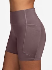 Nike Tattoo Brown Swift High-Waisted 4" Tight Running Shorts with Pockets - Image 3 of 8