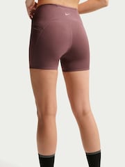 Nike Tattoo Brown Swift High-Waisted 4" Tight Running Shorts with Pockets - Image 6 of 8