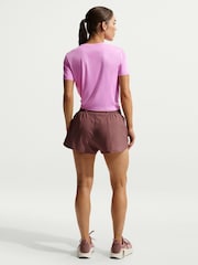 Nike Magenta Pink One Classic Twist Dri-FIT Short Sleeve Top - Image 2 of 5