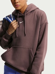 Nike Tattoo Brown Overhead Phoenix Oversized Fleece Hoodie - Image 5 of 5