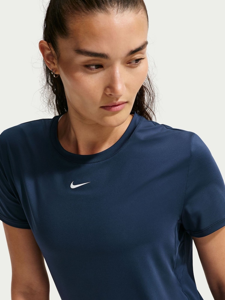 Nike University Blue and Yellow One Classic Dri-FIT Short Sleeve T-Shirt - Image 5 of 5 Nike University Blue and Yellow One Classic Dri-FIT Short Sleeve T-Shirt - Image 5 of 5