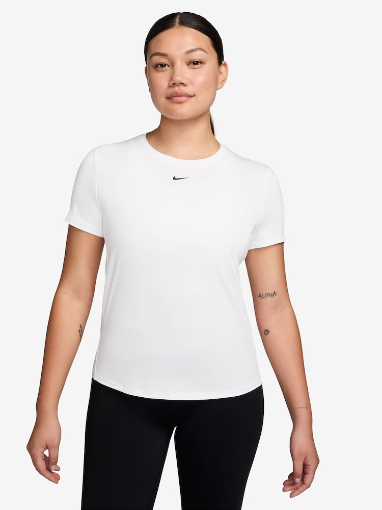 Nike White One Classic Dri-FIT Short Sleeve T-Shirt - Image 2 of 5
