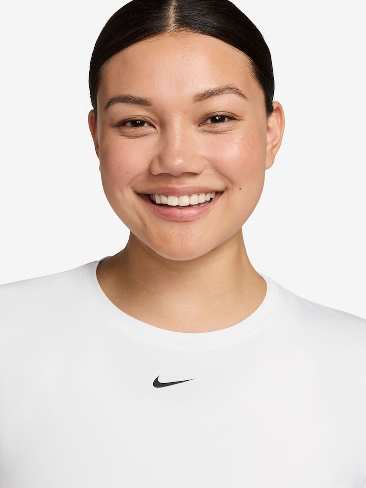 Nike White One Classic Dri-FIT Short Sleeve T-Shirt - Image 5 of 5