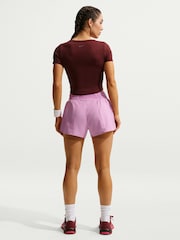 Nike Magenta Pink One Dri-FIT Mid Rise 3 Inch Brief Lined Shorts - Image 2 of 5