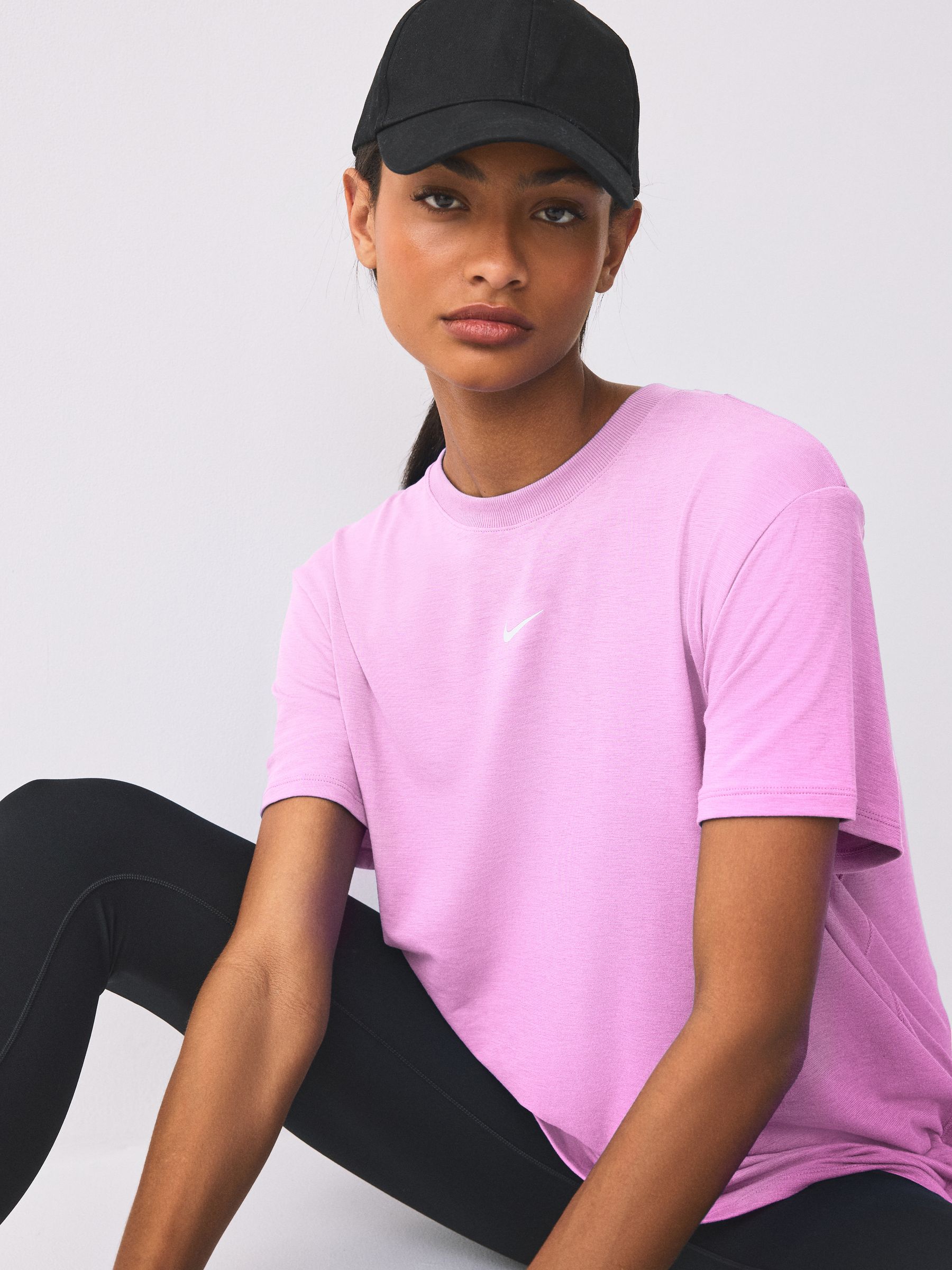Buy Nike Magenta Pink One Relaxed Dri-FIT Short Sleeve T-Shirt