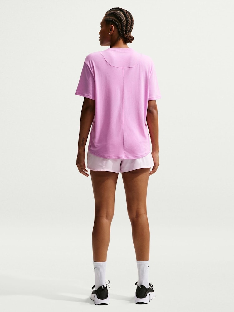 Nike Magenta Pink One Relaxed Dri-FIT Short Sleeve T-Shirt - Image 2 of 5