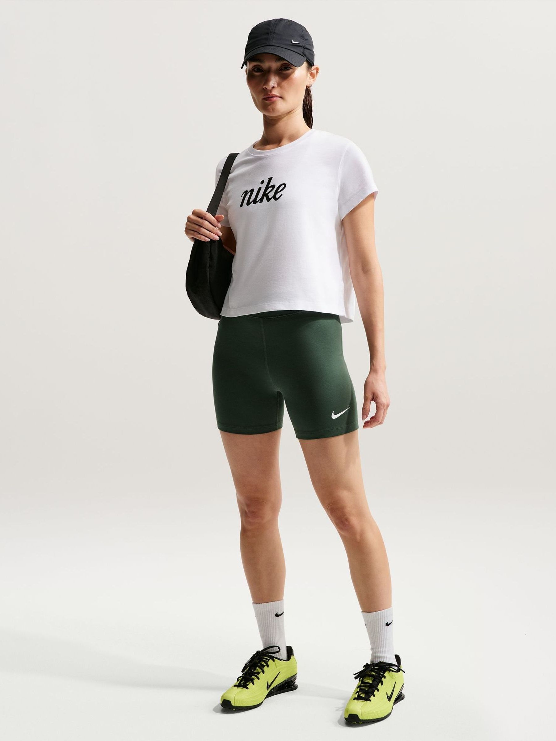 high waist biker shorts nike