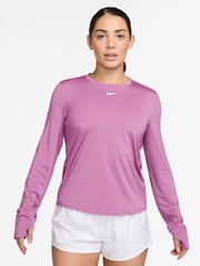 Nike Magenta Pink One Classic Dri-FIT Short Sleeve T-Shirt - Image 1 of 4