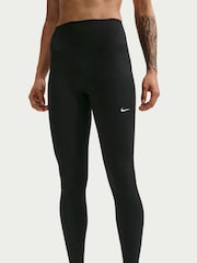 שחור - Nike One Seamless Front High Waisted Full Length Leggings - תמונה 4 מתוך 7