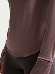 Nike Tattoo Brown Swift Dri-FIT UV Long Sleeve Crew Neck Running Top - Image 7 of 7