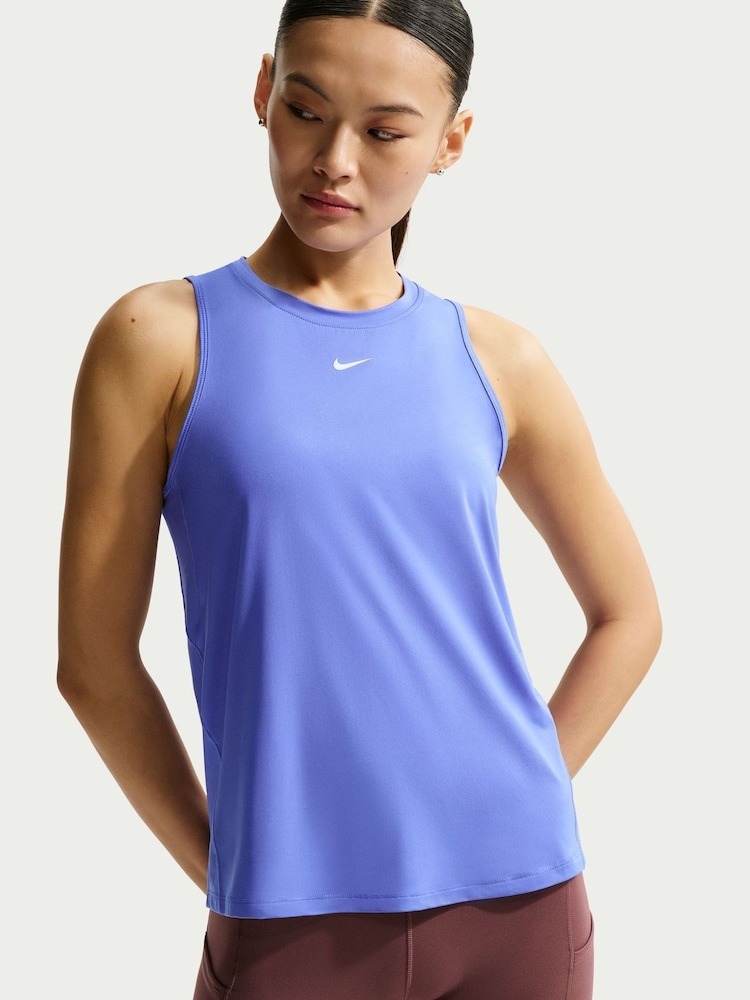 Nike Sapphire Blue One Classic Dri-FIT Vest Top - Image 8 of 8
