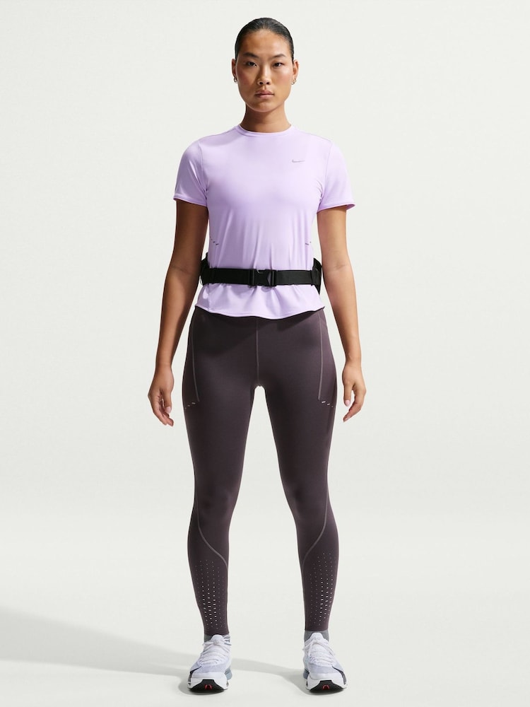 Nike Violet Mist Purple Swift Dri-FIT Short-Sleeve Running Top - Image 5 of 5 Nike Violet Mist Purple Swift Dri-FIT Short-Sleeve Running Top - Image 5 of 5