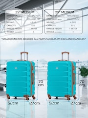 Flight Knight Medium Blue Check-In Hold Luggage Hardcase Travel Suitcases Set Of 2 - Image 3 of 8
