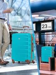 Flight Knight Medium Blue Check-In Hold Luggage Hardcase Travel Suitcases Set Of 2 - Image 8 of 8