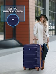 Flight Knight Medium & Large Blue Check-In Hold Luggage Hardcase Travel Suitcases Set Of 2 - Image 5 of 8