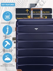 Flight Knight Medium & Large Blue Check-In Hold Luggage Hardcase Travel Suitcases Set Of 2 - Image 7 of 8