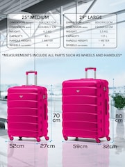 Flight Knight Medium & Large Pink Check-In Hold Luggage Hardcase Travel Suitcases Set Of 2 - Image 3 of 8