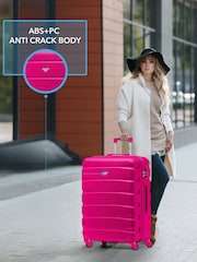 Flight Knight Medium & Large Pink Check-In Hold Luggage Hardcase Travel Suitcases Set Of 2 - Image 5 of 8