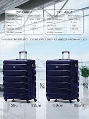 Flight Knight Large Blue Check-In Hold Luggage Hardcase Travel Suitcases Set Of 2 - Image 3 of 8