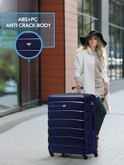 Flight Knight Large Blue Check-In Hold Luggage Hardcase Travel Suitcases Set Of 2 - Image 5 of 8