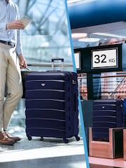 Flight Knight Large Blue Check-In Hold Luggage Hardcase Travel Suitcases Set Of 2 - Image 8 of 8