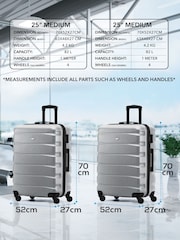 Flight Knight Medium Metallic Check-In Hold Luggage Hardcase Travel Suitcases Set Of 2 - Image 3 of 8
