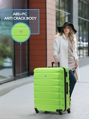 Flight Knight Large Green Check-In Hold Luggage Hardcase Travel Suitcases Set Of 2 - Image 5 of 8