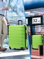 Flight Knight Large Green Check-In Hold Luggage Hardcase Travel Suitcases Set Of 2 - Image 8 of 8