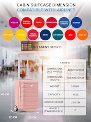 Flight Knight Ryanair Underseat 2 Wheel ABS Hard Case Cabin Carry On Hand Luggage Suitcase - Image 3 of 7