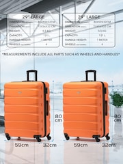 Flight Knight Large Orange Check-In Hold Luggage Hardcase Travel Suitcases Set Of 2 - Imagen 3 de 8