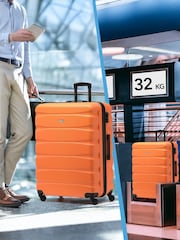 Flight Knight Large Orange Check-In Hold Luggage Hardcase Travel Suitcases Set Of 2 - Imagen 8 de 8