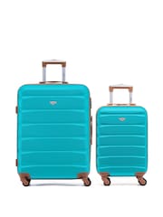 Flight Knight Medium Blue Check-In and Small Carry-On Hardcase Travel Suitcases Set Of 2 - Image 1 of 8
