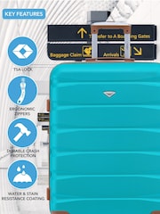 Flight Knight Medium Blue Check-In and Small Carry-On Hardcase Travel Suitcases Set Of 2 - Image 6 of 8
