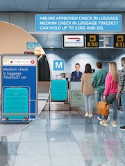 Flight Knight Medium Blue Check-In and Small Carry-On Hardcase Travel Suitcases Set Of 2 - Image 8 of 8