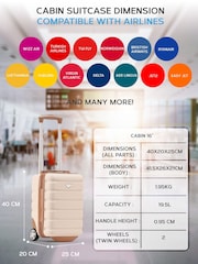 Flight Knight Ryanair Underseat 2 Wheel ABS Hard Case Cabin Carry On Hand Luggage Suitcase - Image 3 of 7