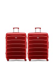 Flight Knight Large Red Check-In Hold Luggage Hardcase Travel Suitcases Set Of 2 - Image 1 of 8